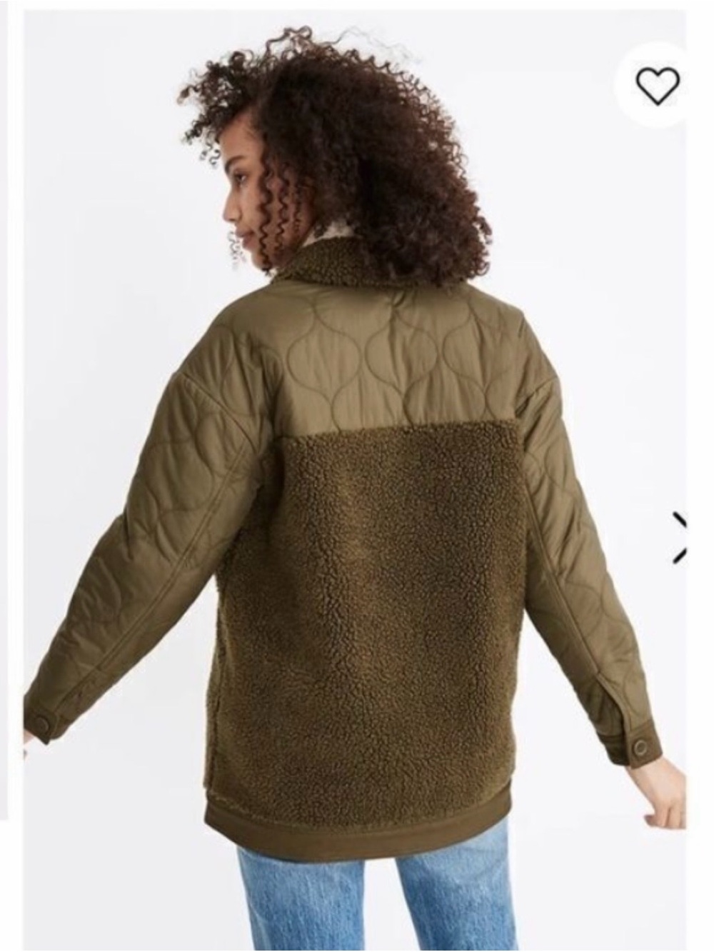 Madewell Quilted Hybrid Sherpa Jacket